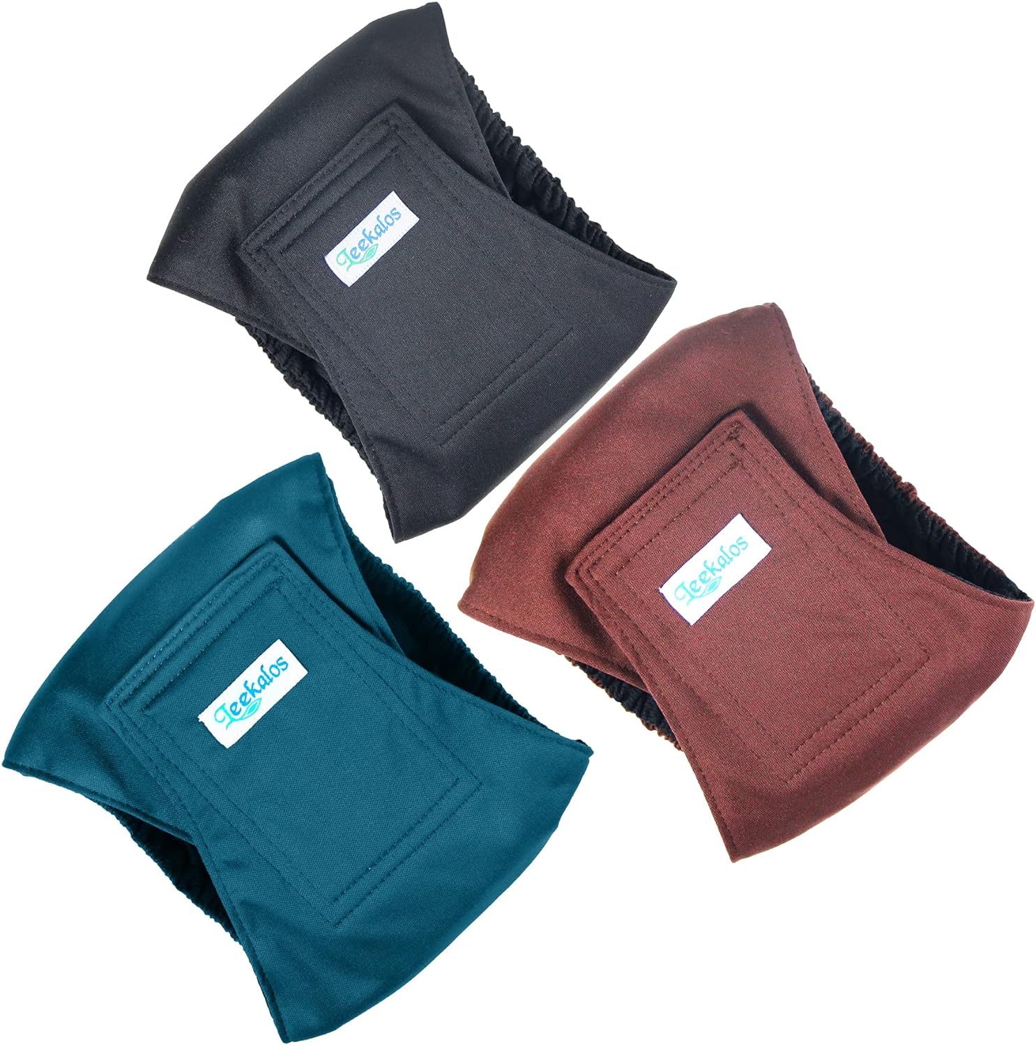 Leekalos Male?Dog?Diapers (3 Pack), High Absorbing Dog?Belly?Bands?for?Male?Dogs, Washable Reusable Dog?Male?Wraps (Bee, X-Large) - Image 2